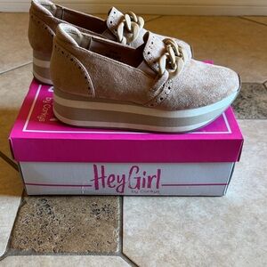 Corkys Tan Suede Platform Shoes